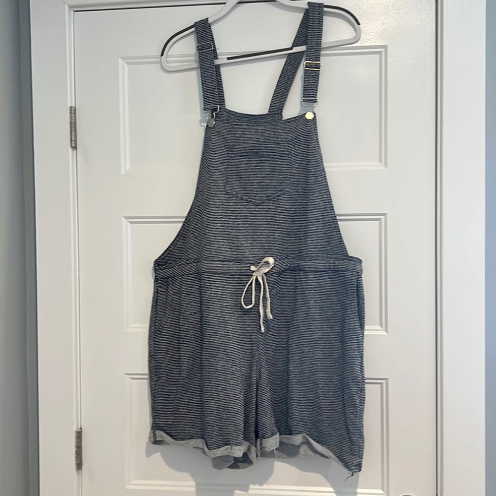 Kori Striped Short Overall - Picture 1 of 3